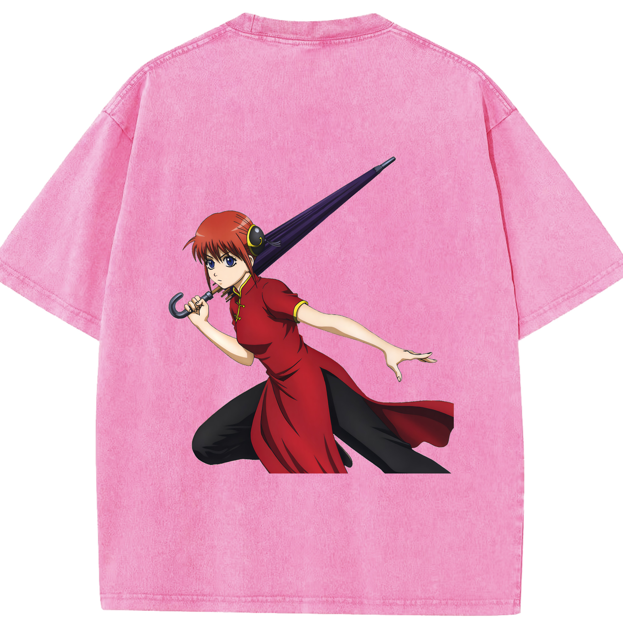 （画像用） ぎんたま 坂田銀時（さかたぎんとき） 神楽 志村新八（しむら しんぱち） GINTAMA Sakata Gintoki Kagura Shimura Shinpachi 綿100% ヴィンテージ風 半袖Tシャツ（背面プリント）